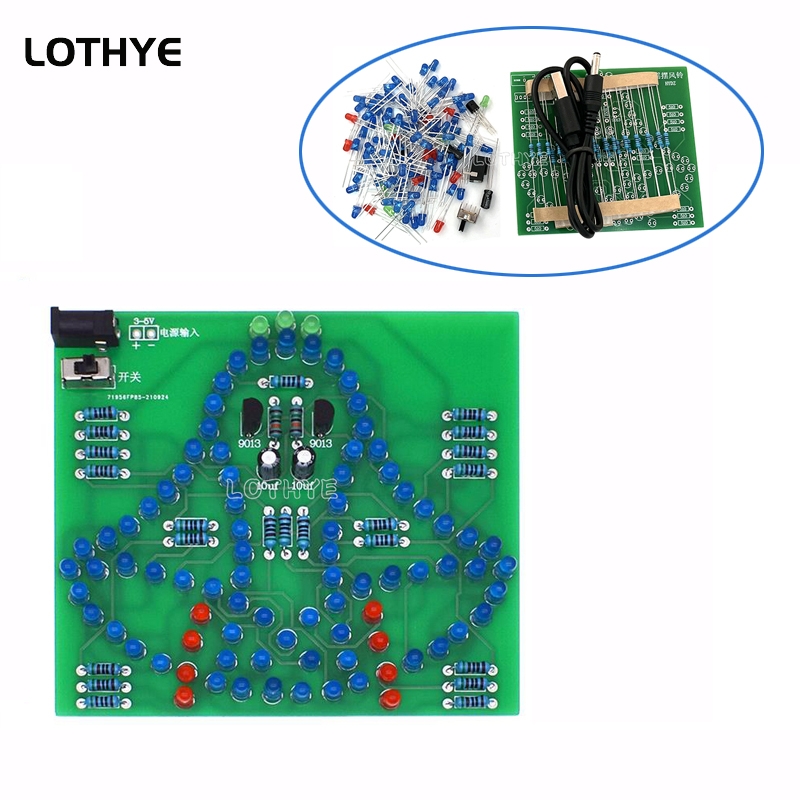 Diy Electronics Project Kit - DC 3-5V LED Cahaya Ayunan Angin
